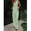 imageCicy Bell Womens 2 Piece Outfits Crop Vest and Wide Leg Suit Pants Sets V Neck Blazer SuitMint Color