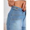 imageCicy Bell Womens Baggy High Waisted Jean Shorts Summer Straight Leg Jorts Stretchy Button Adjustable Rolled Hem Denim ShortsBlue