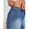 imageCicy Bell Womens Baggy High Waisted Jean Shorts Summer Straight Leg Jorts Stretchy Button Adjustable Rolled Hem Denim ShortsJean Blue