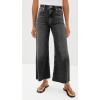 imageCicy Bell Womens Cropped Wide Leg Jeans High Waisted Stretchy Flare Jeans Boyfriend Baggy Ankle Denim Pants with PocketsBlack