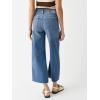imageCicy Bell Womens Cropped Wide Leg Jeans High Waisted Stretchy Flare Jeans Boyfriend Baggy Ankle Denim Pants with PocketsBlue