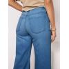 imageCicy Bell Womens Cropped Wide Leg Jeans High Waisted Stretchy Flare Jeans Boyfriend Baggy Ankle Denim Pants with PocketsBlue