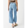 imageCicy Bell Womens Cropped Wide Leg Jeans High Waisted Stretchy Flare Jeans Boyfriend Baggy Ankle Denim Pants with PocketsLight Blue