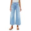 imageCicy Bell Womens Cropped Wide Leg Jeans High Waisted Stretchy Flare Jeans Boyfriend Baggy Ankle Denim Pants with PocketsLight Blue