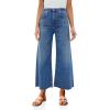 imageCicy Bell Womens Cropped Wide Leg Jeans High Waisted Stretchy Flare Jeans Boyfriend Baggy Ankle Denim Pants with PocketsNavy