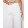 imageCicy Bell Womens Cropped Wide Leg Jeans High Waisted Stretchy Flare Jeans Boyfriend Baggy Ankle Denim Pants with PocketsWhite