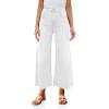 imageCicy Bell Womens Cropped Wide Leg Jeans High Waisted Stretchy Flare Jeans Boyfriend Baggy Ankle Denim Pants with PocketsWhite