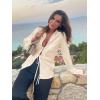 imageCicy Bell Womens Sexy Tie Front Satin Shirts Deep V Neck Silk Club Tops Long Sleeve Y2k Going Out BlouseApricot