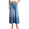 imageCicy Bell Womens Cropped Wide Leg Jeans High Waisted Stretchy Flare Jeans Boyfriend Baggy Ankle Denim Pants with PocketsNavy