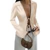 imageCicy Bell Womens Sexy Tie Front Satin Shirts Deep V Neck Silk Club Tops Long Sleeve Y2k Going Out BlouseApricot