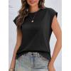imageCicy Bell Womens Cap Sleeve Cotton Tank Tops Summer Casual Loose Fit T Shirts Crew Neck Basic TeeBlack