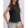 imageCicy Bell Womens Cap Sleeve Cotton Tank Tops Summer Casual Loose Fit T Shirts Crew Neck Basic TeeBlack