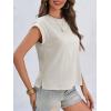 imageCicy Bell Womens Cap Sleeve Cotton Tank Tops Summer Casual Loose Fit T Shirts Crew Neck Basic TeeLight Grey