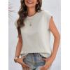 imageCicy Bell Womens Cap Sleeve Cotton Tank Tops Summer Casual Loose Fit T Shirts Crew Neck Basic TeeLight Grey