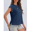imageCicy Bell Womens Cap Sleeve Cotton Tank Tops Summer Casual Loose Fit T Shirts Crew Neck Basic TeeNavy