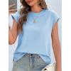 imageCicy Bell Womens Cap Sleeve Cotton Tank Tops Summer Casual Loose Fit T Shirts Crew Neck Basic TeeSky Blue