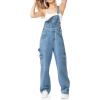 imageCicy Bell Womens Cargo Denim Overalls Revolt Utility Adjustable Straps Bib Jeans Jumpsuit Overalls Medium Wash Blue
