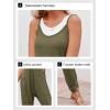 imageCicy Bell Womens Casual Sleeveless Waffle Jumpsuits Loose Knit Spaghetti Strap Romper Long Pants with PocketsArmy Green