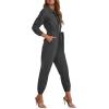 imageCicy Bell Womens Long Sleeve Utility Jumpsuits Elastic Waist Zip Up Long Pants Jogger Rompers