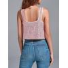 imageCicy Bell Womens Sequin Crop Tank Tops Cute Sleeveless Sparkly Camisole Blouse Cocktail Evening Party Tank ShirtsPink