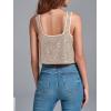 imageCicy Bell Womens Sequin Crop Tank Tops Cute Sleeveless Sparkly Camisole Blouse Cocktail Evening Party Tank ShirtsRose Gold