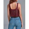 imageCicy Bell Womens Sequin Crop Tank Tops Cute Sleeveless Sparkly Camisole Blouse Cocktail Evening Party Tank ShirtsWine Red