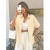imageCicy Bell Womens Summer Button Down Shirts Short Sleeve Collared Dressy Casual Blouses Work Loose Fit TopsApricot