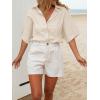 imageCicy Bell Womens Summer Button Down Shirts Short Sleeve Collared Dressy Casual Blouses Work Loose Fit TopsApricot