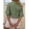 imageCicy Bell Womens Summer Button Down Shirts Short Sleeve Collared Dressy Casual Blouses Work Loose Fit TopsArmy Green