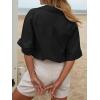 imageCicy Bell Womens Summer Button Down Shirts Short Sleeve Collared Dressy Casual Blouses Work Loose Fit TopsBlack