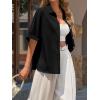 imageCicy Bell Womens Summer Button Down Shirts Short Sleeve Collared Dressy Casual Blouses Work Loose Fit TopsBlack