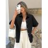 imageCicy Bell Womens Summer Button Down Shirts Short Sleeve Collared Dressy Casual Blouses Work Loose Fit TopsBlack