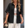 imageCicy Bell Womens Summer Button Down Shirts Short Sleeve Collared Dressy Casual Blouses Work Loose Fit TopsBlack