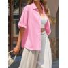 imageCicy Bell Womens Summer Button Down Shirts Short Sleeve Collared Dressy Casual Blouses Work Loose Fit TopsPink