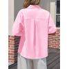 imageCicy Bell Womens Summer Button Down Shirts Short Sleeve Collared Dressy Casual Blouses Work Loose Fit TopsPink