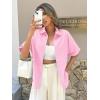 imageCicy Bell Womens Summer Button Down Shirts Short Sleeve Collared Dressy Casual Blouses Work Loose Fit TopsPink