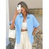 imageCicy Bell Womens Summer Button Down Shirts Short Sleeve Collared Dressy Casual Blouses Work Loose Fit TopsSky Blue