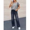 imageCicy Bell Womens Summer Pleated T Shirts Batwing Short Sleeve Casual Crew Neck Tunic Tops Loose Fit Basic TeesGrey