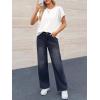 imageCicy Bell Womens Summer Pleated T Shirts Batwing Short Sleeve Casual Crew Neck Tunic Tops Loose Fit Basic TeesWhite