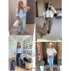 imageCicy Bell Womens Half Sleeve Cardigan Sweaters Cropped Button Down Tops Oversized Lightweight Ribbed Knit Summer OutfitsArmy Green