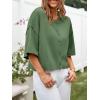 imageCicy Bell Womens Half Sleeve Cardigan Sweaters Cropped Button Down Tops Oversized Lightweight Ribbed Knit Summer OutfitsArmy Green
