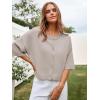 imageCicy Bell Womens Half Sleeve Cardigan Sweaters Cropped Button Down Tops Oversized Lightweight Ribbed Knit Summer OutfitsKhaki