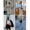imageCicy Bell Womens Half Sleeve Cardigan Sweaters Cropped Button Down Tops Oversized Lightweight Ribbed Knit Summer OutfitsWhite