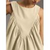 imageCicy Bell Womens Peplum Babydoll Tank Tops Summer Sleeveless Loose T Shirts Casual Shirred Flowy TopsApricot