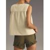 imageCicy Bell Womens Peplum Babydoll Tank Tops Summer Sleeveless Loose T Shirts Casual Shirred Flowy TopsApricot