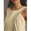 imageCicy Bell Womens Peplum Babydoll Tank Tops Summer Sleeveless Loose T Shirts Casual Shirred Flowy TopsApricot