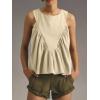 imageCicy Bell Womens Peplum Babydoll Tank Tops Summer Sleeveless Loose T Shirts Casual Shirred Flowy TopsApricot