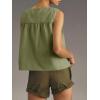 imageCicy Bell Womens Peplum Babydoll Tank Tops Summer Sleeveless Loose T Shirts Casual Shirred Flowy TopsArmy Green