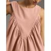 imageCicy Bell Womens Peplum Babydoll Tank Tops Summer Sleeveless Loose T Shirts Casual Shirred Flowy TopsLight Pink