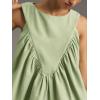 imageCicy Bell Womens Peplum Babydoll Tank Tops Summer Sleeveless Loose T Shirts Casual Shirred Flowy TopsMint Color